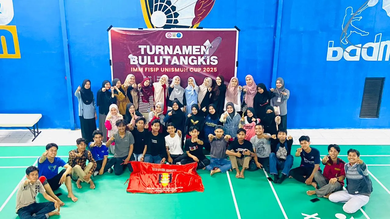 Gelar Badminton Cup 2025, IMM FISIP Unismuh Teguhkan Sportvitas dan Solidaritas