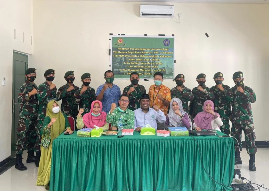 Dosen Unismuh Gelar Pelatihan Penyelenggaraan Jenazah untuk Prajurit Kostrad
