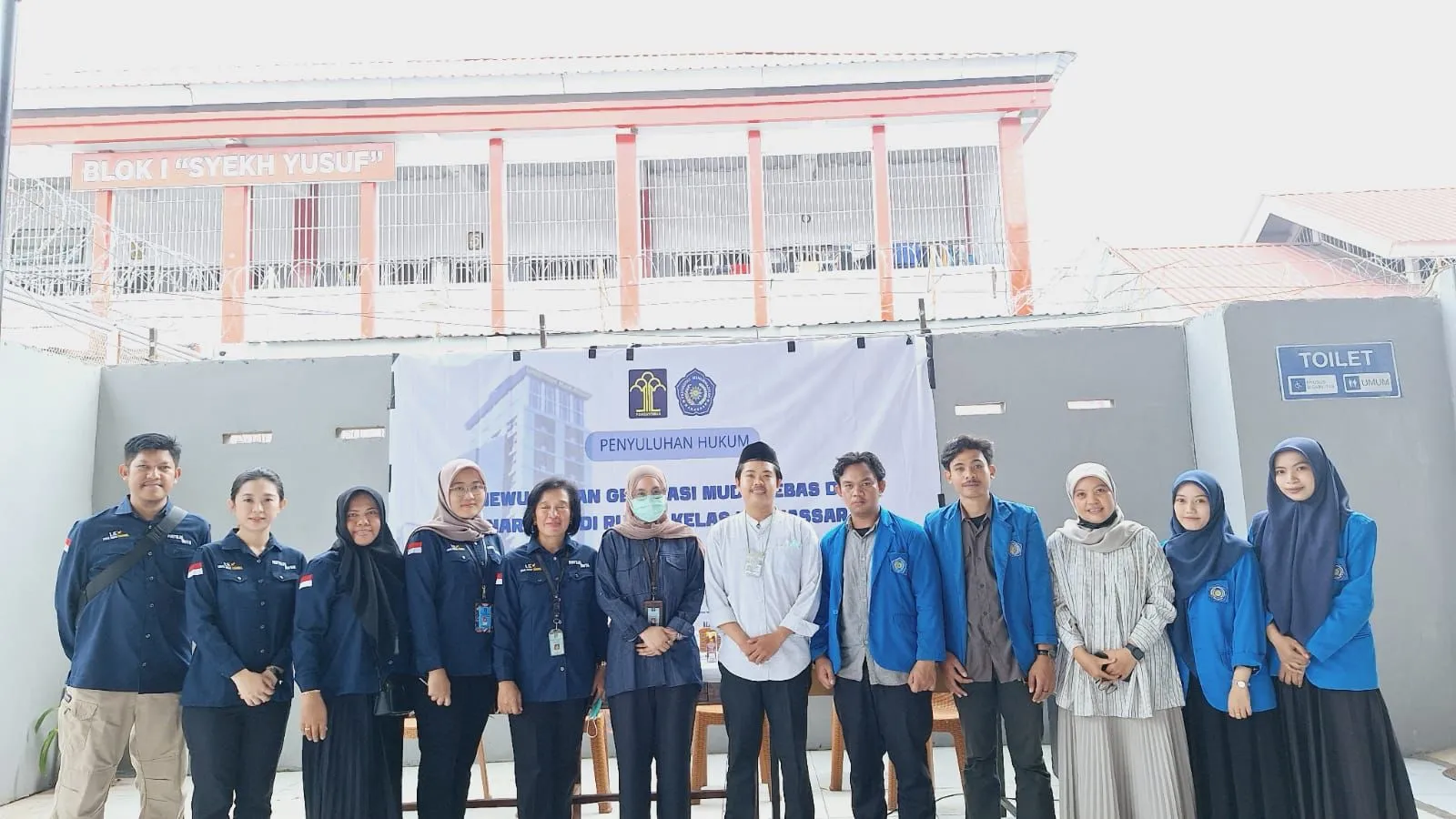 Mahasiswa KKP FISIP XXVI Unismuh Makassar Gelar Penyuluham Hukum Bebas Narkoba di Rutan Makassar