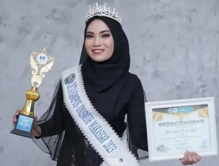 Mahasiswi Prodi Ilmu Komunikasi Unismuh Makassar Raih Juara Duta Kampus Unismuh 2023