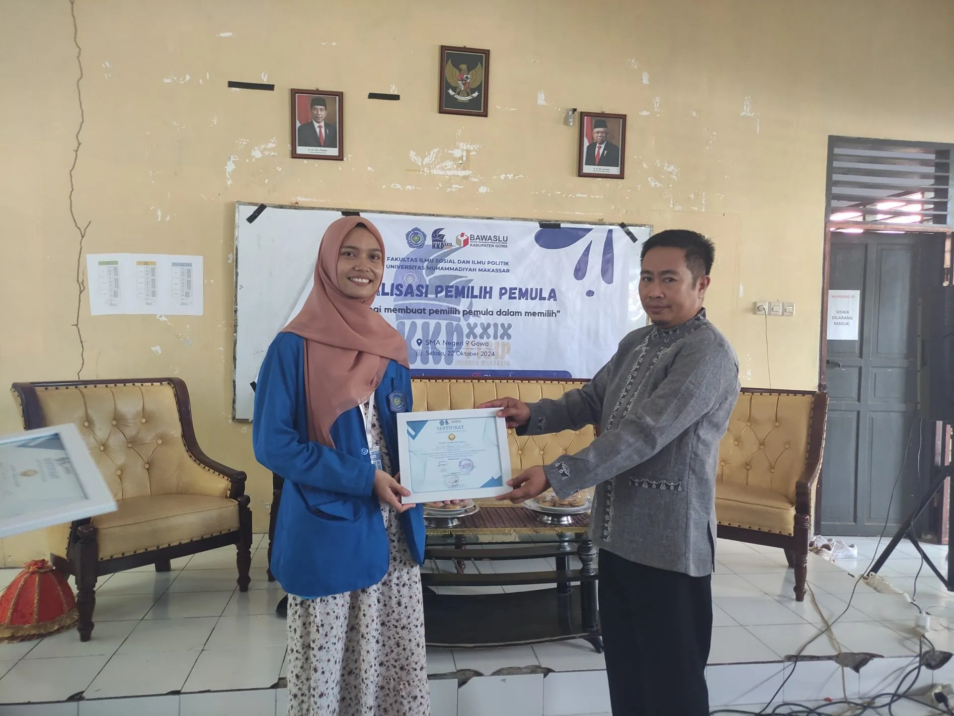 KKP FISIP Unismuh dan Bawaslu Gowa Ajak Pemilih Pemula Pahami Hak dan Tanggung Jawab